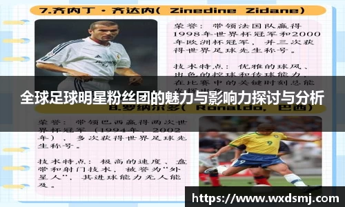 全球足球明星粉丝团的魅力与影响力探讨与分析
