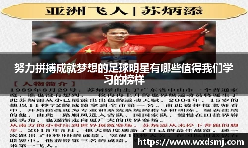 努力拼搏成就梦想的足球明星有哪些值得我们学习的榜样